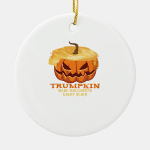 Décoration En Céramique Trumpkin Funny Halloween Citrouille - Costume clas