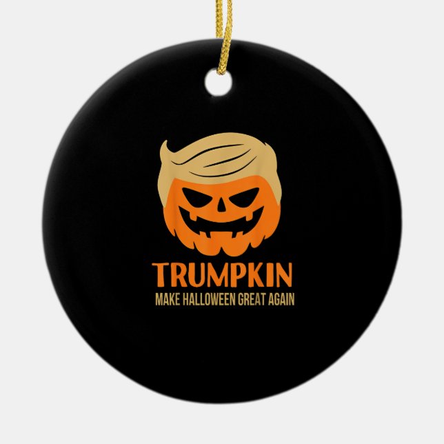 Décoration En Céramique Trumpkin Make Halloween Great Again (Devant)
