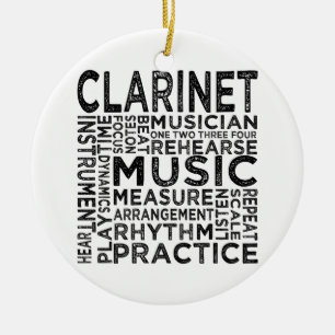 Décoration En Céramique Typographie de Clarinet