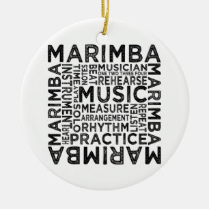 Décoration En Céramique Typographie de Marimba