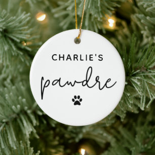 Décoration En Céramique Typographie Pawdre personnalisée Chien papa Nouvea