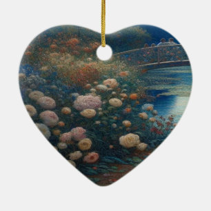 Décoration En Céramique Un arbre de la Saint-Valentin avec un lac avec nén