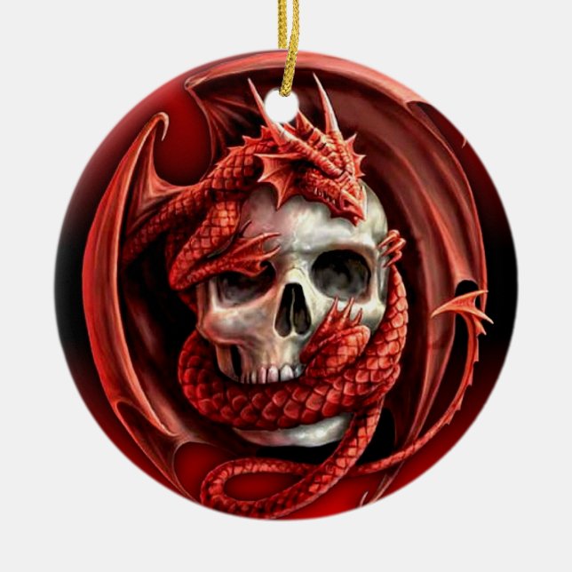 Décoration En Céramique Un cr�ne pour Halloween - (Devant)
