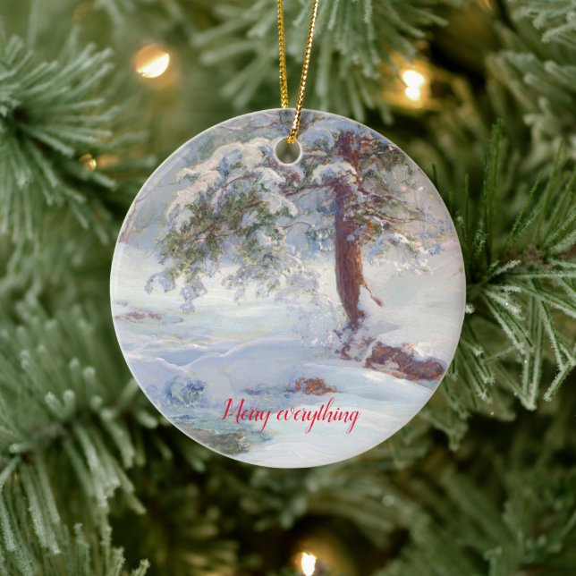 Décoration En Céramique Un hivernal, Joyeux tout Noël (Arbre)