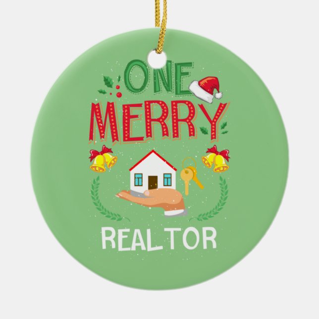 Décoration En Céramique Un joyeux Réalisateur Immobilier Vilain Noël (Devant)