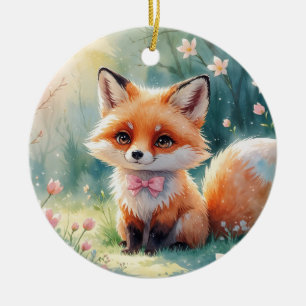 Décoration En Céramique Un mignon renard