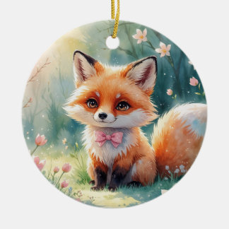 Décoration En Céramique Un mignon renard
