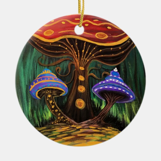 Décoration En Céramique Un monde de champignons (Devant)