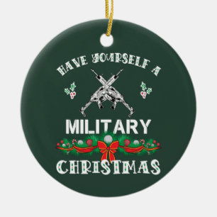Décoration En Céramique Un Noël militaire drôle