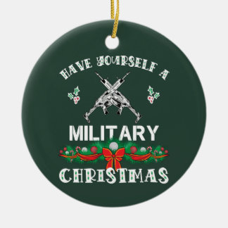 Décoration En Céramique Un Noël militaire drôle