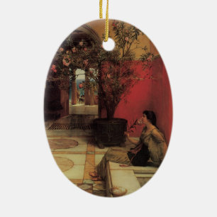 Décoration En Céramique Un Oleander par Alma Tadema, Fleurs Vintage