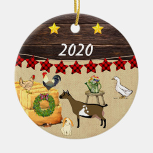 Décoration En Céramique Un pays Noël Chèvre naine nigériane