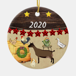 Décoration En Céramique Un pays Noël Oberhasli Chèvre