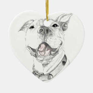 Décoration En Céramique Un sourire de pitbull