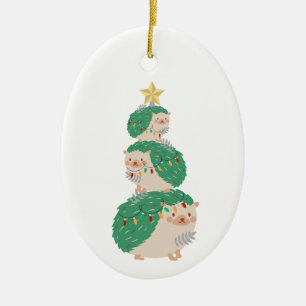 Décoration En Céramique Un très hérisson Noël