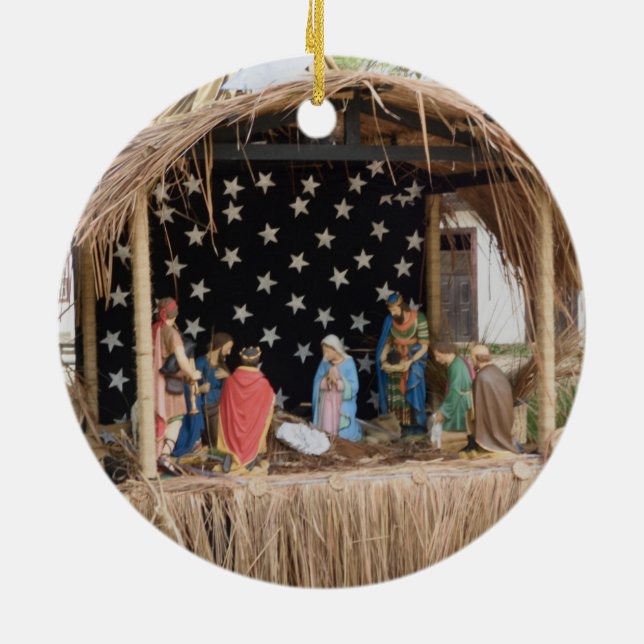 Décoration En Céramique Une Crèche Brésilienne, La Nativité (Dos)