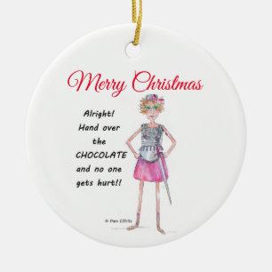 Décoration En Céramique Une femme guerrière demande à remettre un croqui