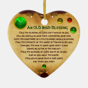 Décoration En Céramique Une vieille bénédiction irlandaise pour le parchem