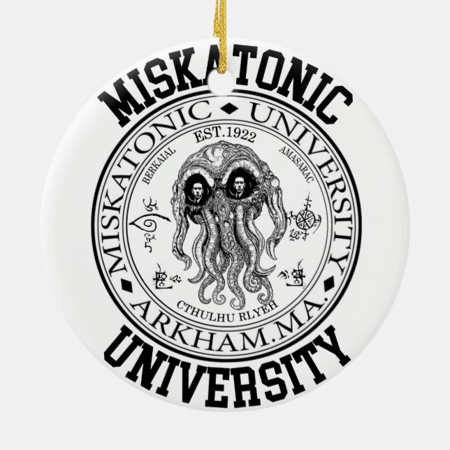 Décoration En Céramique Université CTHULHU HP LOVECRAFT de Miskatonic (Dos)