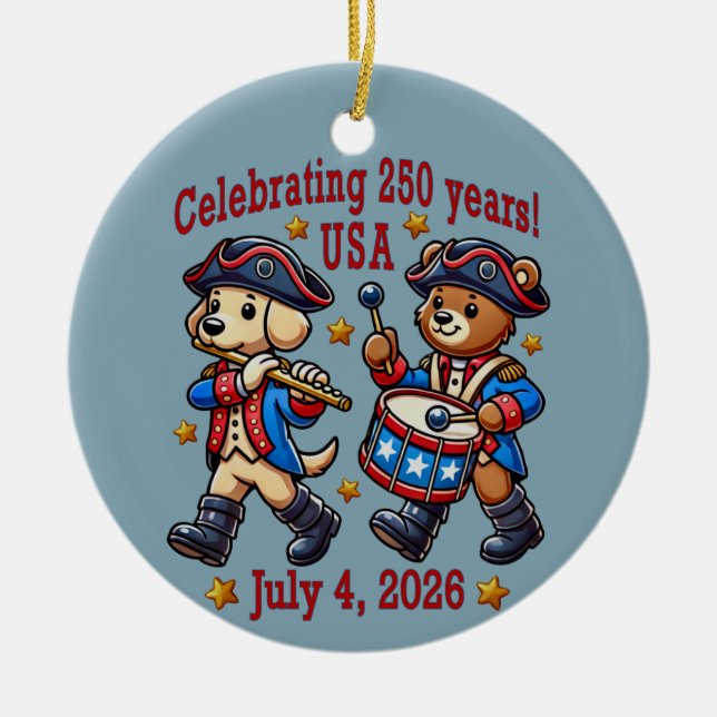 Décoration En Céramique USA 250th Anniversary Souvenir - Patriotique (Devant)