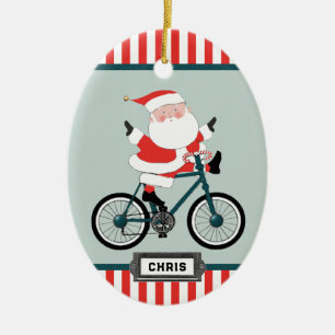Décoration En Céramique Vacances Cyclistes Cadeau de Noël