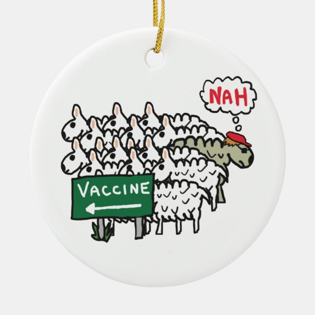 Décoration En Céramique Vaccination contre la cire des moutons (Devant)
