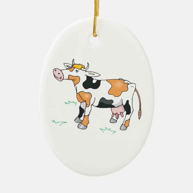 Décoration En Céramique Vache mûre (Devant)