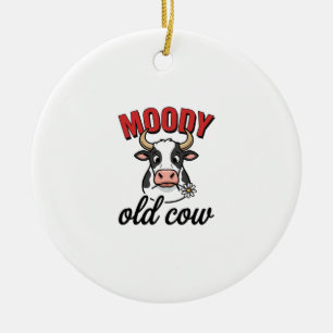 Décoration En Céramique Vache Vieille Humeur Vintage Dessin de T-shirt de 