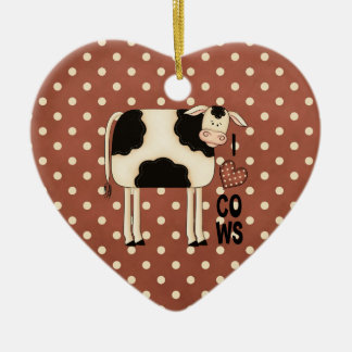 Décoration En Céramique Vaches à amour de Noël I de pays