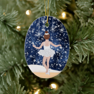 Décoration En Céramique Valse des flocons de neige Nutcracker Ballet Noël