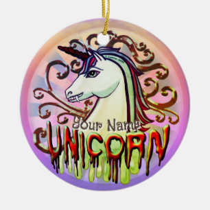 Décoration En Céramique Vampire Unicorn