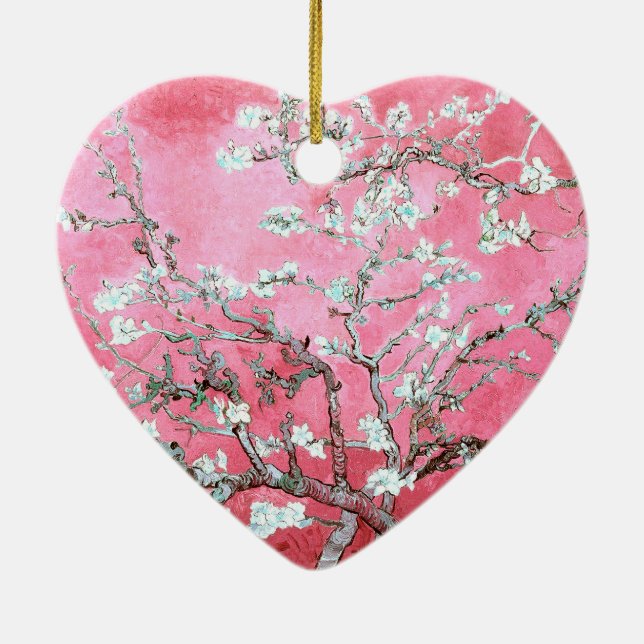 Décoration En Céramique Van Gogh Almond Blossoms rose Bleu (Dos)