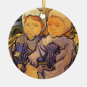 Décoration En Céramique Van Gogh, Deux Enfants, Impressionnisme Ancien Art