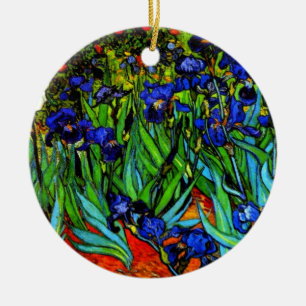 Décoration En Céramique Van Gogh - Irises, célèbre peinture,