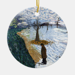 Décoration En Céramique Van Gogh : Paysage d'hiver