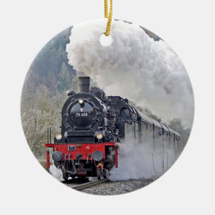 Décoration En Céramique Vapeur de train vintage Locomotive Photo