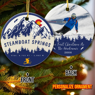 Décoration En Céramique Vapeur Springs Colorado Drapeau Montagne Ski