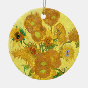 Décoration En Céramique Vase with fifteen sunflowers by Vincent Van Gogh