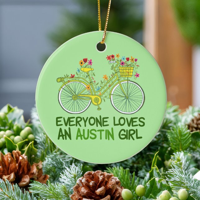 Décoration En Céramique Vélo fille mignonne Austin (Créateur téléchargé)