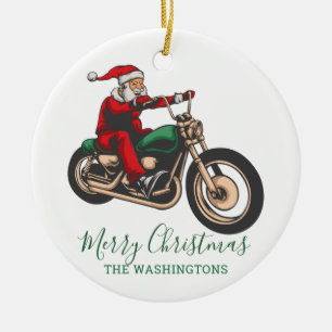 Décoration En Céramique Vélo personnalisé Père Noël Noël