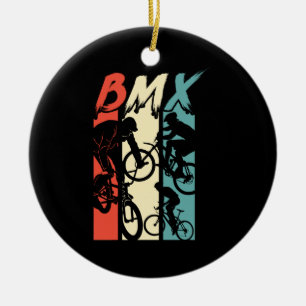 Décoration En Céramique Vélo vintage Retro BMX Rider Freestyle Stunt Biker