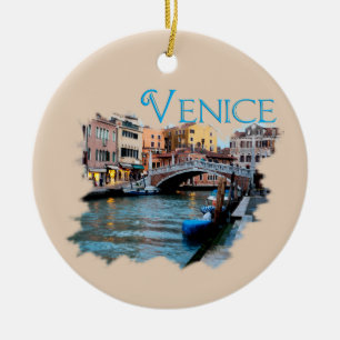 Décoration En Céramique Venise, Italie : Le long du canal