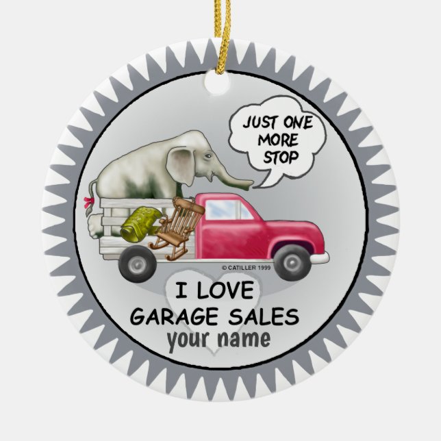 Décoration En Céramique Ventes de garage personnalisées (Devant)