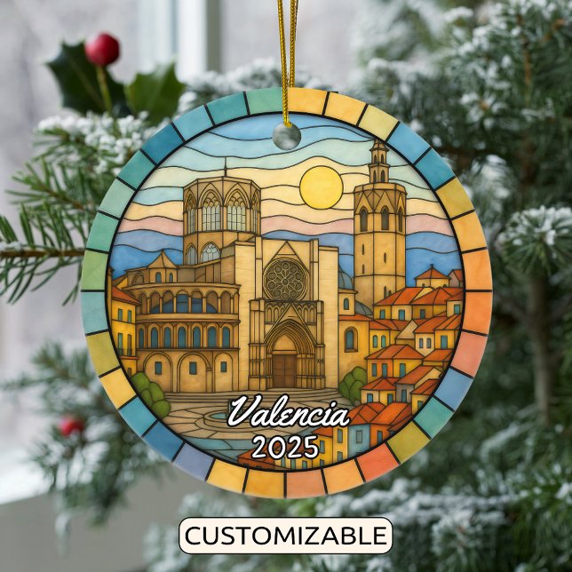 Décoration En Céramique Verre de teint personnalisé Valencia, Espagne (Créateur téléchargé)