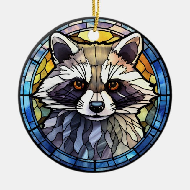 Décoration En Céramique Verre doux Frisky Raccoon (Devant)