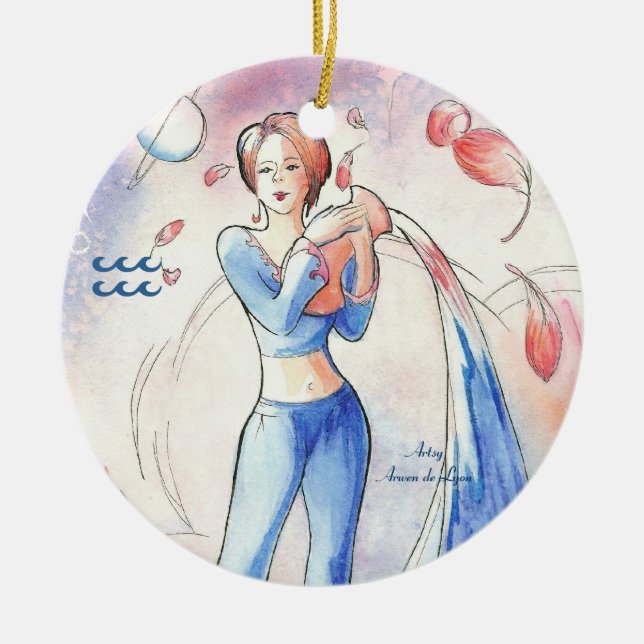 Décoration En Céramique Verseau (Devant)