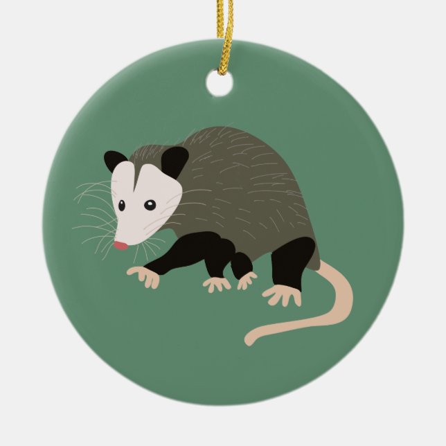 Décoration En Céramique Vert clair personnalisé par opossum mignon (Devant)