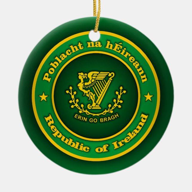 Décoration En Céramique Vêtements de médaillon irlandais (Devant)
