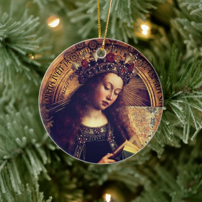 Décoration En Céramique Vierge Marie - Gand Altarpiece de Jan van Eyck (Arbre)