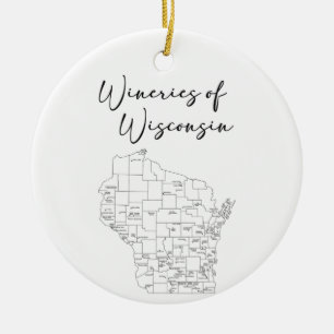 Décoration En Céramique Vignobles du Wisconsin